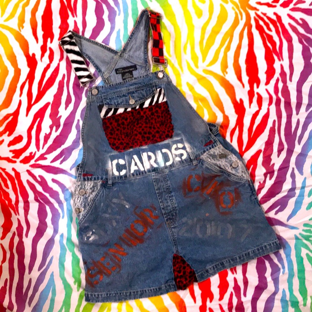 NOBO Blue Denim Overall Dress Funky Design XL